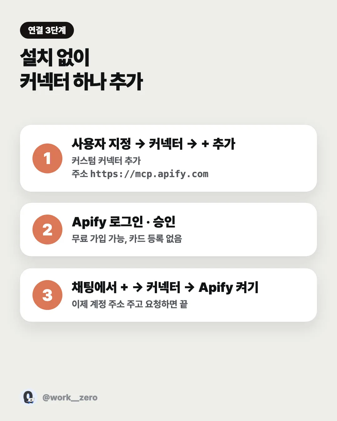 연결 3단계 한눈에